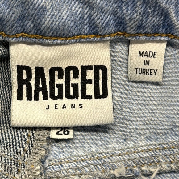 The Ragged Priest Quarter Panel Colorblock Mom Light Blue Indigo Jeans - Picture 10 of 12